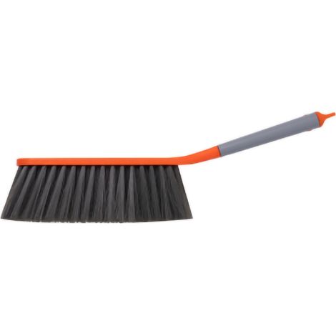 Strapazierfähige Lederreinigungsbürste – PP-Material und weiche Borsten – Abmessungen 37 x 22 x 7,5 cm – 1 orangefarbene Bürste
