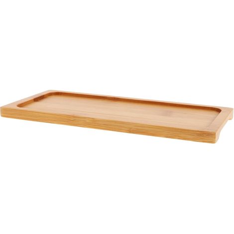 Plateau de toilette rectangulaire en bois, pour ranger les parfums, servir sur une table basse, pour les fêtes ou (1/5)