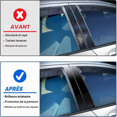 Covering Noir Brillant Autocollant Voiture - Film Teinté Voiture Adhésif Film Noir Emballage pour Stickers Covering Moto Noir Mat 10 CM x 6 M (1/5)