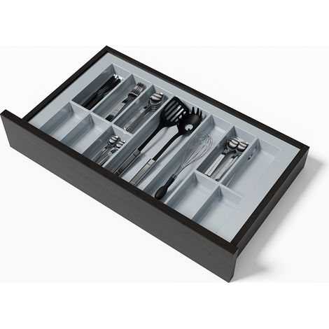 Klassische silbergraue Besteckablage für StrongBox 90 (804 x 474 mm) SANS MARQUE
