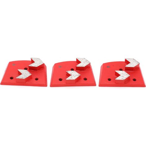 Lot de 3 blocs de meulage diamantés à dents fléchées, outil de ponçage silencieux pour meuleuse (1/5)