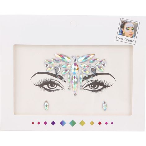 Autocollants strass visage waterproof, décorations rhinestones DIY pour festival, fête (1/5)