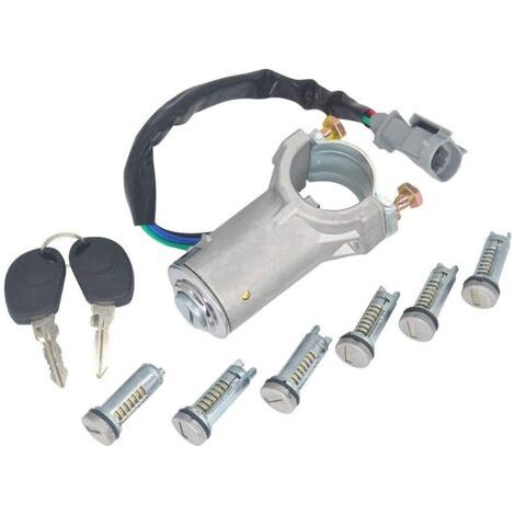 royaluxe-Interrupteur de Réparation de Commutateur d'allumage, Serrure de cylindre de barillet d'allumage 2 clés pour Iveco Daily 2000-2006 2992551 2991727