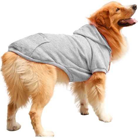 Dog Hoodies for Large Dogs Adhesive Dog Sweatshirt with (1/5)