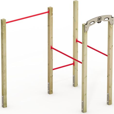 Wickey Sprossenwand Wickey FIT Base 510 - Outdoor-Sportgerät, Kraftstation, Fitnessstation, Sportgeräte für zuhause, Workout, Krafttraining, Gymtower, Fitnessturm, 5 Jahre Garantie auf Holz- und HDPE-
