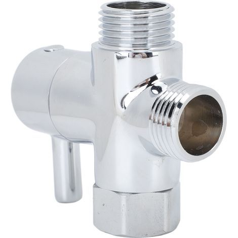 3-Wege-Umstellventil G1/2 aus verchromtem Kupfer für Handbrause (1/5)