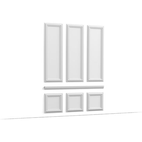 Orac – Kit encadrement soubassement Autoire – 3 grands panneaux 150x50cm – 3 petits panneaux 50x50cm – Cimaise 200cm – Installation rapide et facile (1/3)