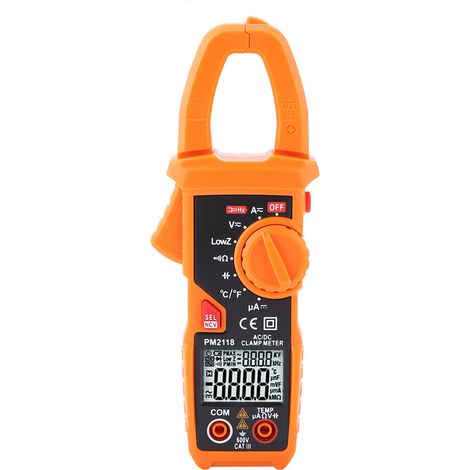 PEAKMETER PM2118 Dual-Display AC/DC-Zangenmultimeter, Ohmmeter, Kapazitäts- und Temperaturmessgerät (1/5)