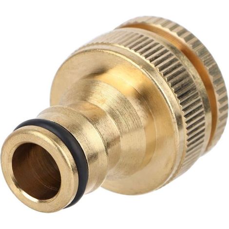 Adaptateur de tuyau, connecteur de tuyau, 3 cm/1,2 po 3/4 laiton raccord rapide connecteur de tuyau d'eau adaptateur de tuyau d'eau porche avant pour serre agricole pelouse (1/5)