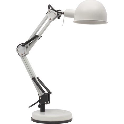 Lámpara de escritorio blanco - Orientable 360°/180° - E14 - Diseño moderno (1/5)