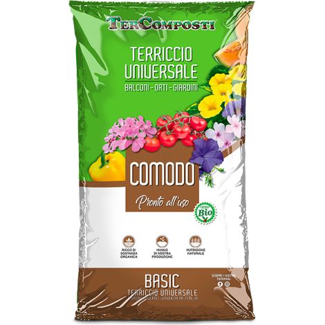 Tercomposti COMODO Terra Terriccio Substrato Orto Fiori 70 LT