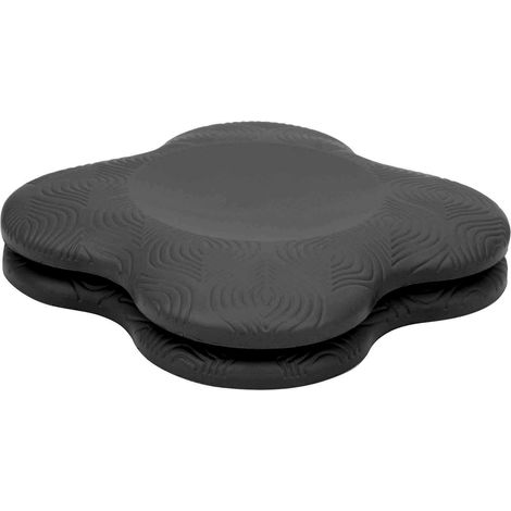 Lot de 2 coussinets de yoga pour genoux, poignets et coudes, avec protection pour la pratique du fitness (noir). (1/5)