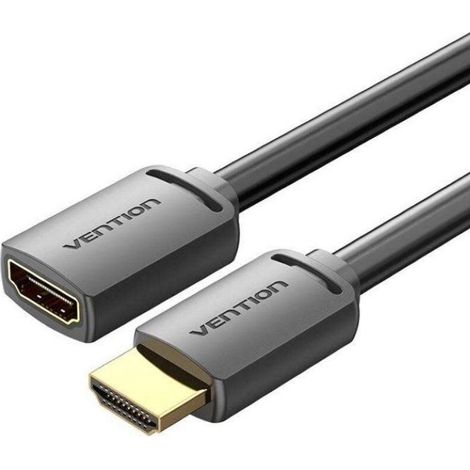 Cable hdmi 4k extension cable vention ahcbf/ hdmi male - hdmi female/ 50cm/ black