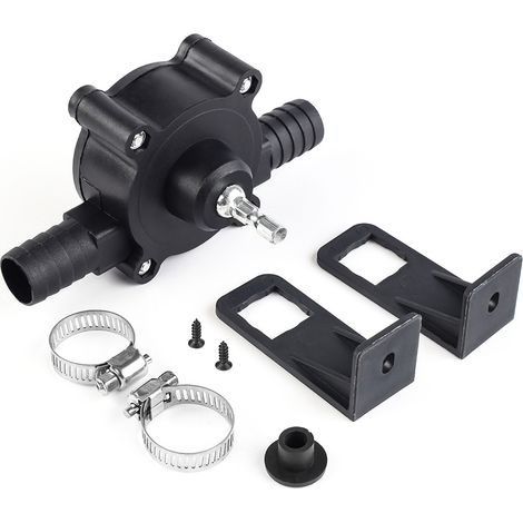 Mini-Hauswasserpumpe in Schwarz, Wasserpumpe für elektrische Bohrmaschinen, tragbare Gleichstrom-Wasserpumpe, selbstansaugende Kreiselpumpe. (1/4)
