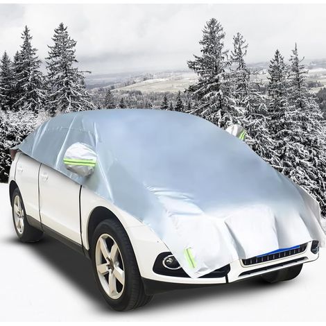 Housse de pare-brise de voiture - pour deux voitures, protection universelle Housse de voiture antigel pliable à 3 couches pour la protection contre le gel, la neige et la glace