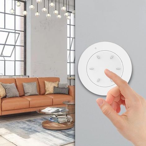 JSSEVN-Zigbee Variateur d'intensité rotatif intelligent avec bouton de commande,fonctionnement à distance et compatibilité avec hub pour éclairage domestique (1/5)