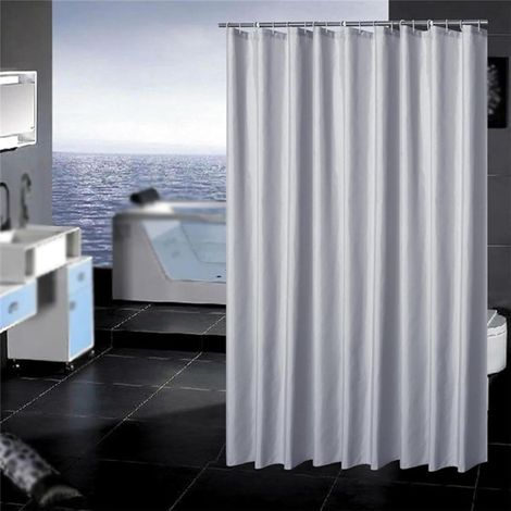 1 Rideau Douche, Tissu Polyester Imperméable, Anti Moisissure, 70x140cm, Salle De Bain (1/5)