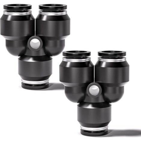 20 Stück 8 mm schwarze Splitter-Steckverbinder für pneumatische Schnellkupplungen (1/4)