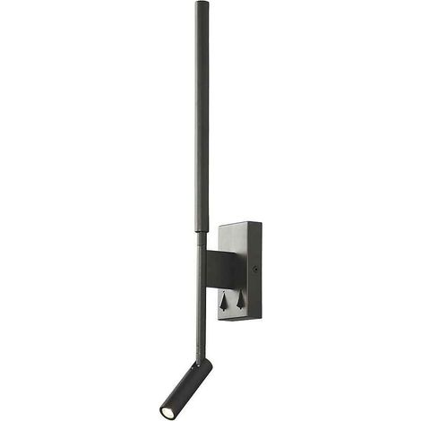 Inspired Mantra - Torch - Mur + lampe de lecture, LED 6W + 3W, 3000K, 592lm au total, à commutation individuelle, sable noir (1/4)