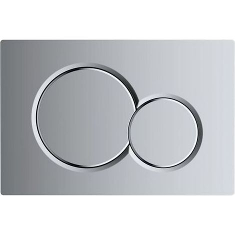 Plaque d\\'actionneur Compatible avec les réservoirs d\\'eau Sigma01 UP320,UP300et UP720 - plastique chromé pour dual flush 1 pièce (1/5)