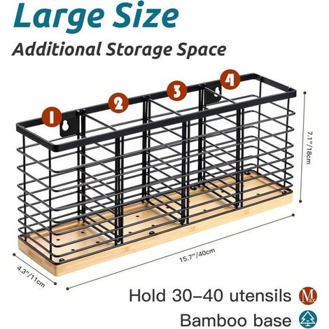 Support de rangement bois 4 compartiments usage quotidien (1/4)
