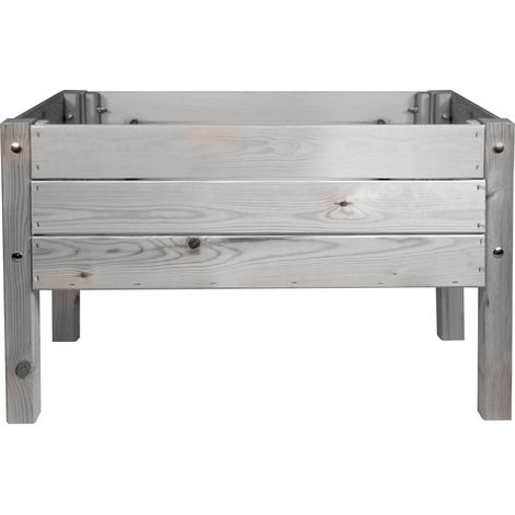 mgc24 Hochbeet Massiv für Kinder 79x40x50cm Kiefernholz anthrazit (1/2)