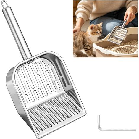 Stainless Steel Cat Litter Scoop for Litter Tray (Silver) (1/5)