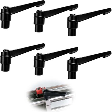 Klemmhebel – 6er-Pack – Schwarzer legierter Stahl – M8-Innengewinde – Für Industriemaschinen – 63-mm-Griff (1/5)