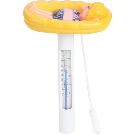 Thermomètre flottant pour piscine, forme de dessin animé, affichage °F/°C (1/5)