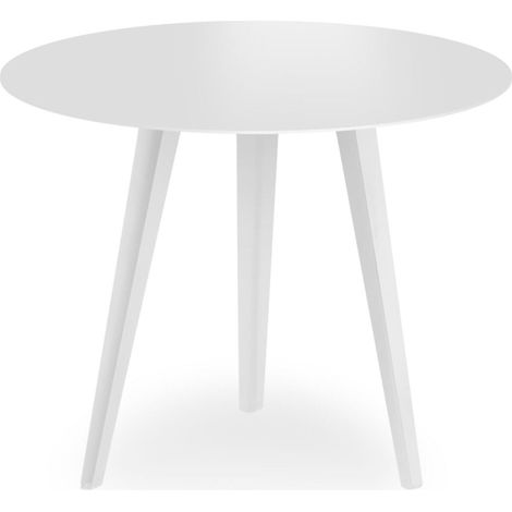 Table d'Appoint Ronde "Bimix" 45cm Blanc