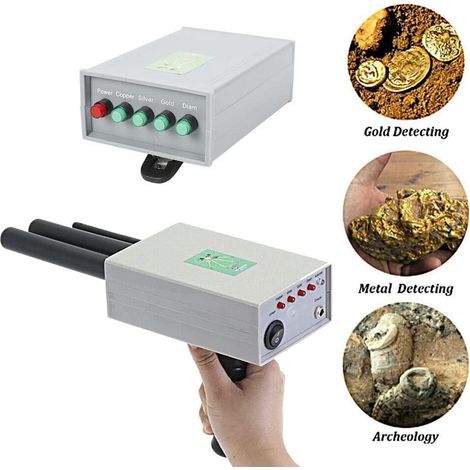 Detector de metales portátil de largo alcance 1000 m - Alta precisión - Doble muestra - Oro, plata y cobre Detector de metales - 12 V