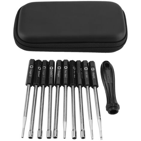 QORVA-Set de 10 outils de réglage carburateur – Tournevis Pacman, double D, cannelés – Compatible scies Stihl, Husqvarna, Zama, Walbro