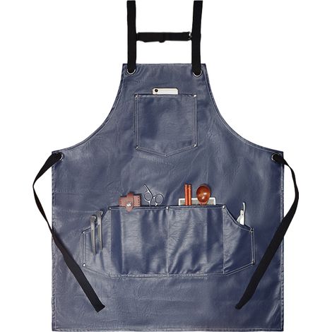 Tablier De Coiffeur - Imperméable Et Résistant Aux Produits Chimiques - Avec Fermeture À Boucle Et Poches Zippées - Taille Unique (1/5)