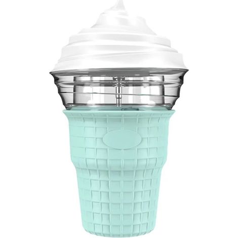 Kompakte automatische Eismaschine für zu Hause – Sorbet-Hersteller für Früchte, Mini-Joghurtbereiter, modernes Design in Himmelblau-lsw