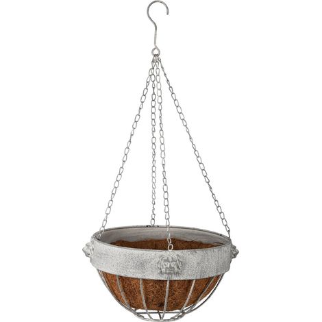 Esschert Design Löwenkopf Hanging Basket mit Kokoseinsatz Ø 26,2 cm - Metall (1/2)