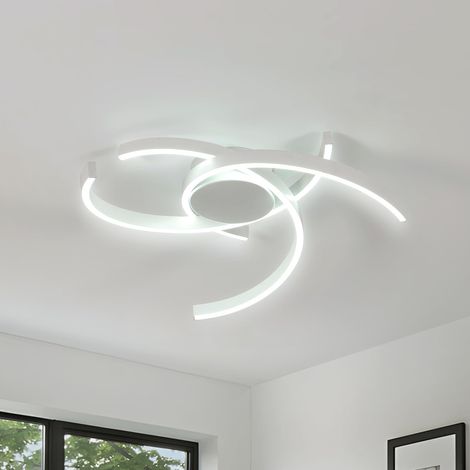 Plafonnier LED Moderne 45W 6500K, Lustre Suspension Luminaire en Fer Blanc, Luminaire Plafonnier pour Salon, Chambre et Cuisine, Installation Facile (1/5)