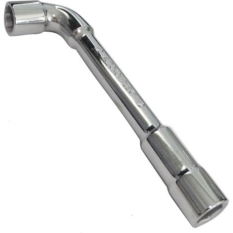 1 - Clé à Pipe - Outil Mécanique - Double Profil 12 et 6 Pans - Pour Boulons de 12mm - Acier Robuste - Usage Automobile et Plomberie - Argent - 12mm