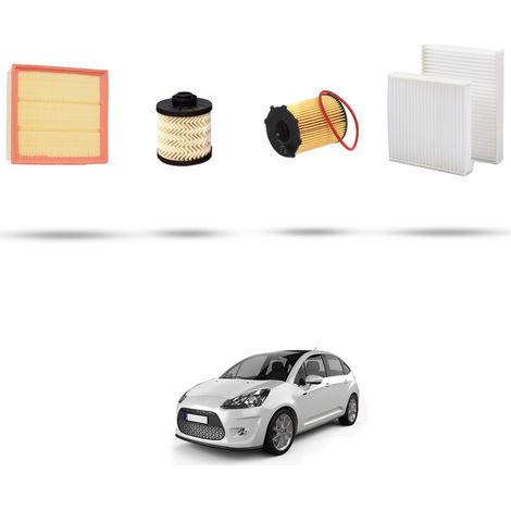 Kit tagliando 4 filtri compatibile con Citroen C3 II 1.6 BlueHDI 55kw dal 2015 (1/5)