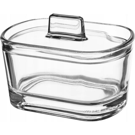 KADAX Zuckerdose Zuckerschale aus Glas Gewürzdose mit ergonomischem Deckel (1/3)