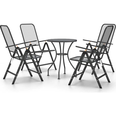 Maison Exclusive - Set da Pranzo per Giardino 5pz Rete Metallica Espansa Antracite (1/5)
