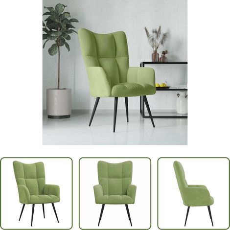 Sessel -  Relaxsessel Hellgrün Samt (1/5)