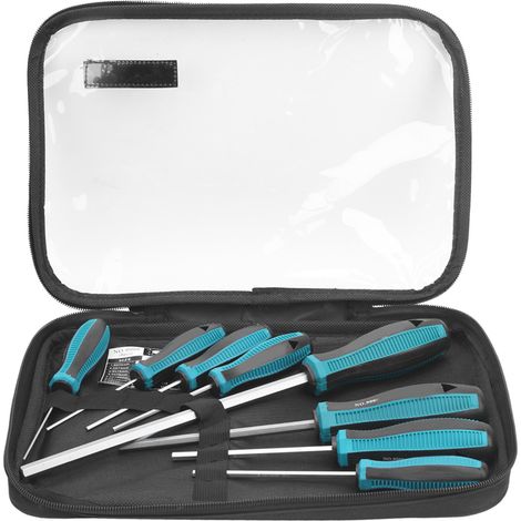 8pces tournevis tête plate hexagonale magnétique avec sac de rangement, outil d'entretien quotidien (1/5)