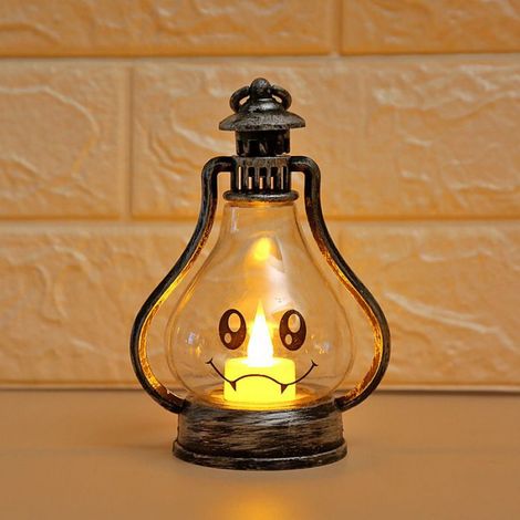 1 Lanterne citrouille, anneau de suspension, lampe LED, plastique HIPS PP PET, décoration Halloween enfants bar (1/5)
