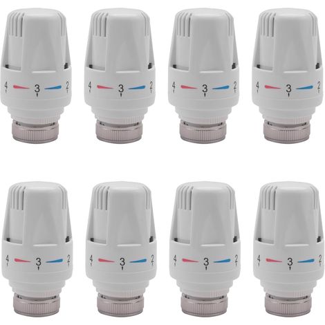 Lot de 8 robinets thermostatiques chauffage - Tête rechange (1/5)