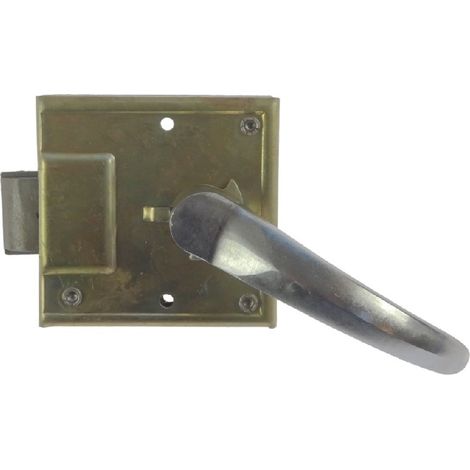 Serrure de porte ancienne type gauche Ursus C-385 d'origine polonaise (1/4)