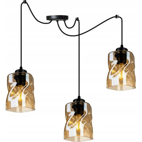 MODERNE SPINNE HÄNGELAMPE GLAS KRONLEUCHTER