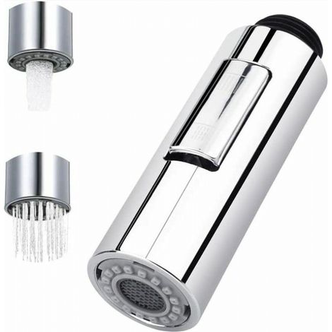 Pommeau de douche extractible, pommeau de robinet à double jet, pommeau de douche extractible, pommeau de douche pour salle de bain et cuisine (1/5)