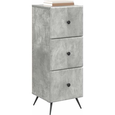 Maison Exclusive - Mobile con Cassetti Grigio Cemento 33 x 34,5 x 90 cm