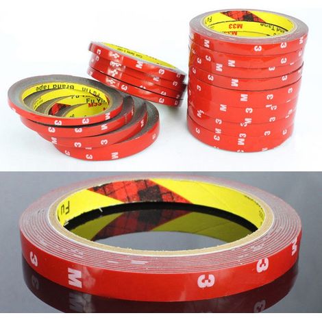 Nastro biadesivo 3M VHB in schiuma acrilica per interno ed esterno Misura - 6mm x 3 Metri