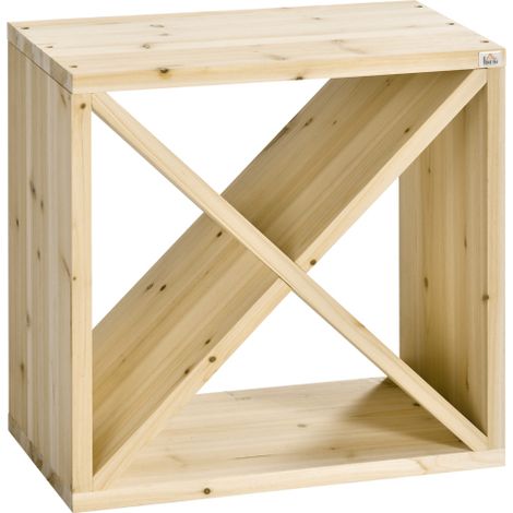 24-Bottle Wooden Wine Rack Tabletop Storage Stand for Stylish Home Organization (1/5)